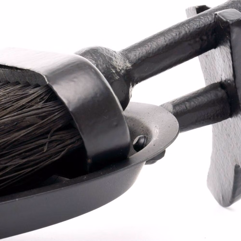 Hill Interiors Crook Handle Hearth Tidy in Black W/D/H: 38.0 x 13.0 x 9.0 cm – 2