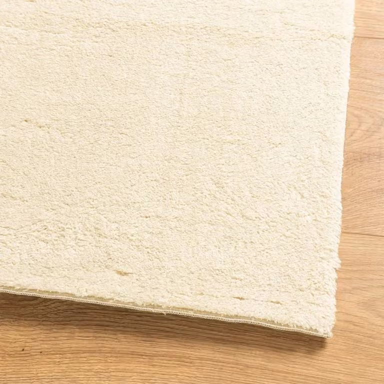 Berkfield Home HUARTE Square Short Pile Washable Rug in Beige, 160 x 160 cm