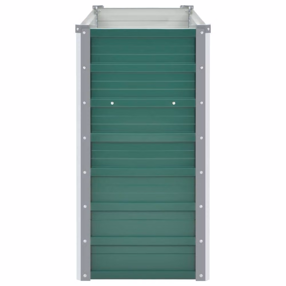 Berkfield Home Garden Galvanised Steel Raised Bed in Green, W/D/H: 160 x 40 x 77 cm – 4