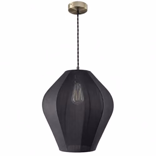 CGC Lighting Manon Black Fine Stretch Fabric Silhouette Lampshade, Diameter: 40 cm – 3