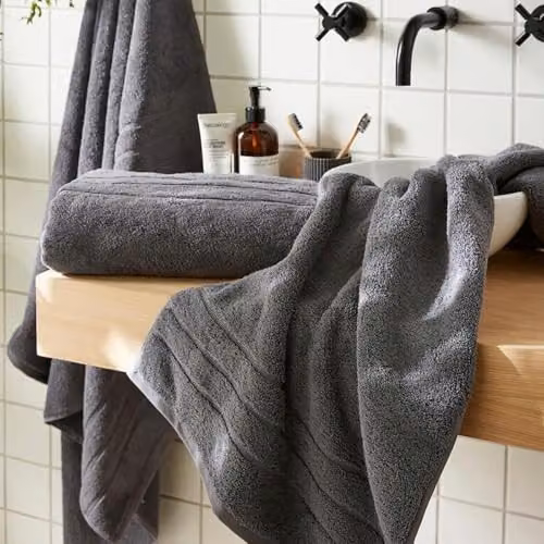 Allure Bath Fashions Luxury Cotton Terry Bath Sheet, Grey, 700GSM – 2