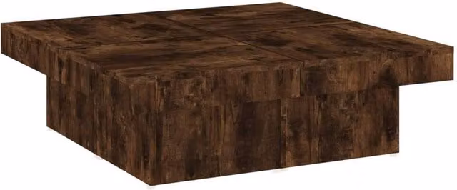 Berkfield Home Smoked Oak Coffee Table in Brown, W/D/H: 90 x 90 x 28 cm – 1