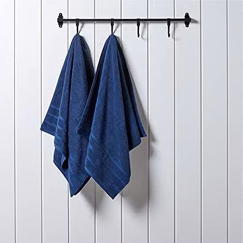 Christy Antalya Luxury Turkish Cotton Bath Towel Set, 2 Piece, Blue, W: 70 cm, L: 125 cm – 5