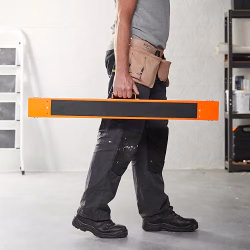 VonHaus Foldable Steel Saw Horse Twin Pack in Black and Orange with 200kg Weight Capacity – 6