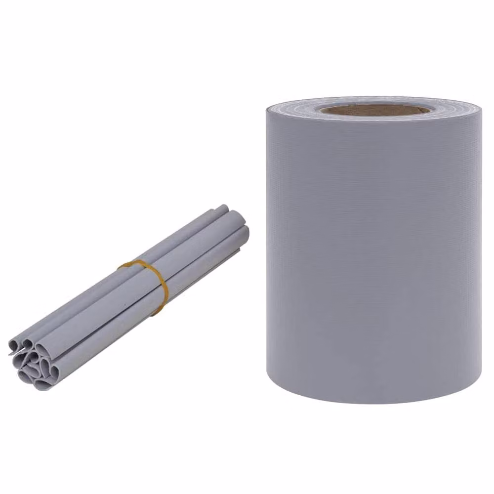 Berkfield Semi-Transparent PVC Garden Privacy Screen in Matte Light Grey, 35 x 0.19 m – 2