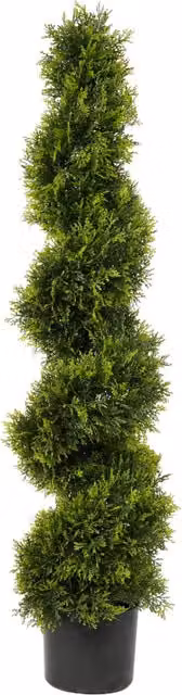 Best Artificial Cedar Spiral Conifer Topiary Tree, Green, Height: 120 cm