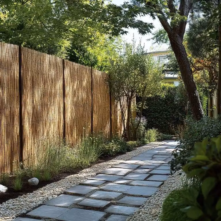 Access Garden Products Woven Bamboo Slat Screening Mat in Brown and Multicolour, W: 400 cm, H: 200 cm