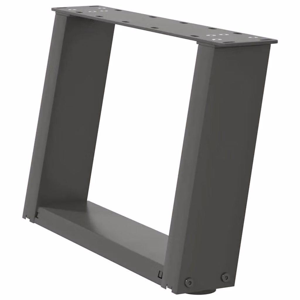 Berkfield Home U-Shaped Coffee Table Legs, 2 Piece Steel Set in Anthracite Black, W/H: 40 x 31 cm – 3