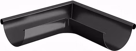 Lindab Galvanised Steel Half Round Gutter External 90 Degree Angle 150mm Anthracite Grey