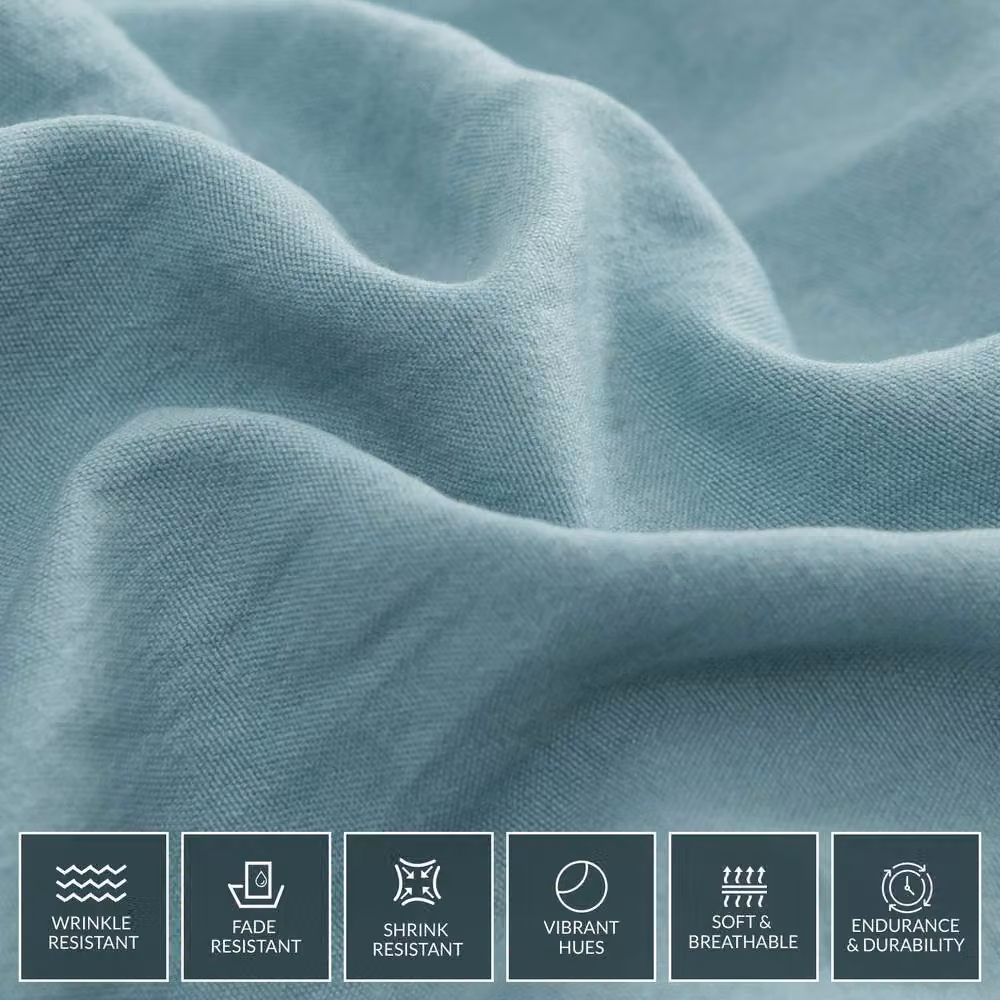 Grace Premium Reversible Microfibre Duvet Cover and Pillowcase Set in Light Green, Super King, 200 x 200 cm – 2