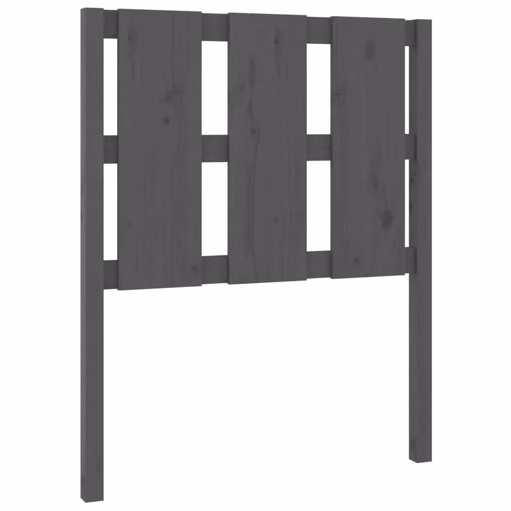 Berkfield Home Grey Rustic Solid Pine Bed Headboard W/D/H: 80.5 x 4 x 100 cm – 2
