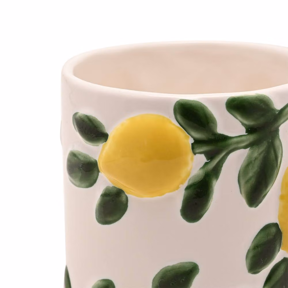 Hestia Set of 2 White Ceramic Floral Mugs – 3