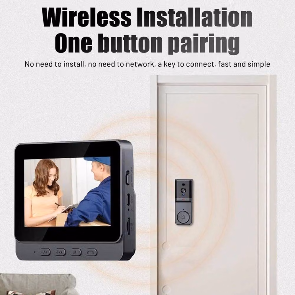 SPETLEK 2.4G Wireless Video Doorbell with Smartphone Camera, Grey – 5