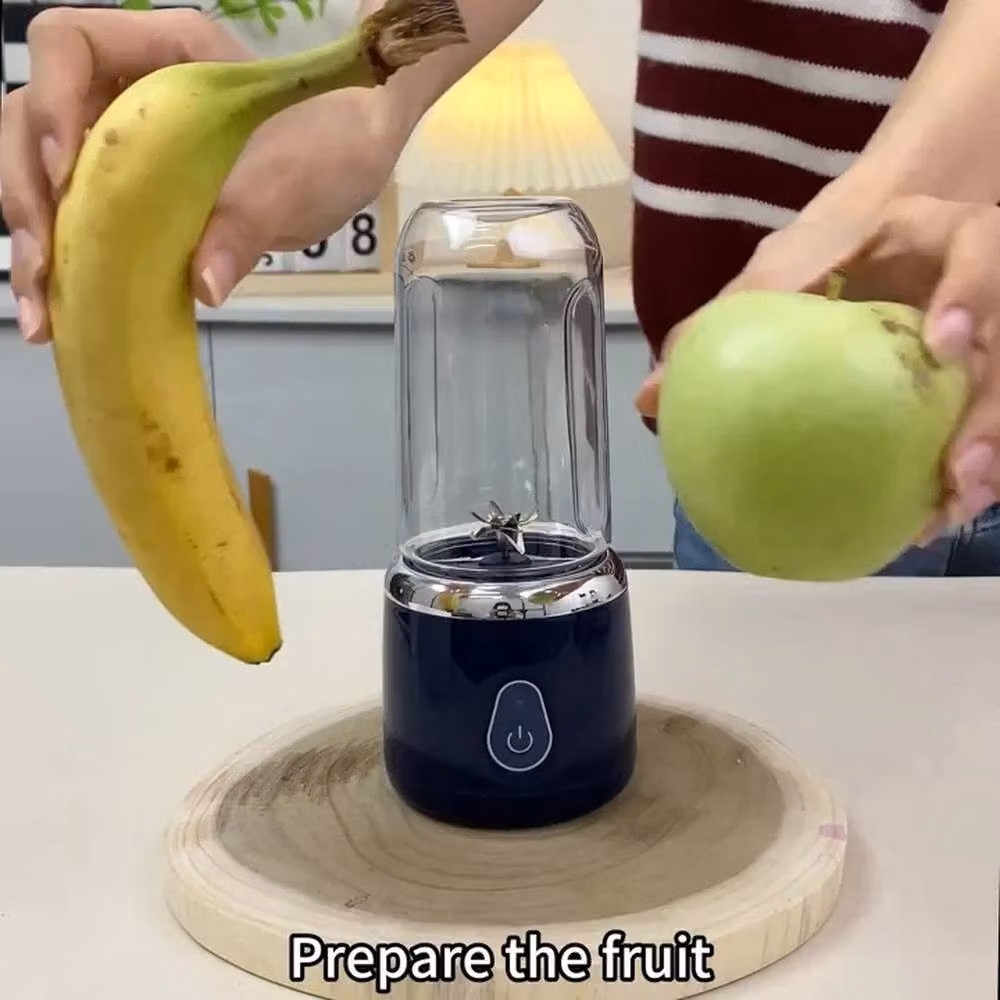 NESTLUNE Portable Electric Mini Fruit Juicer and Smoothie Blender, 400ml, Blue – 3