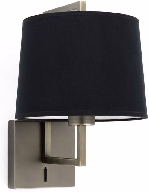 Faro Frame Classic Wall Light Shade in Gold and Yellow Fabric with E27 Fitting