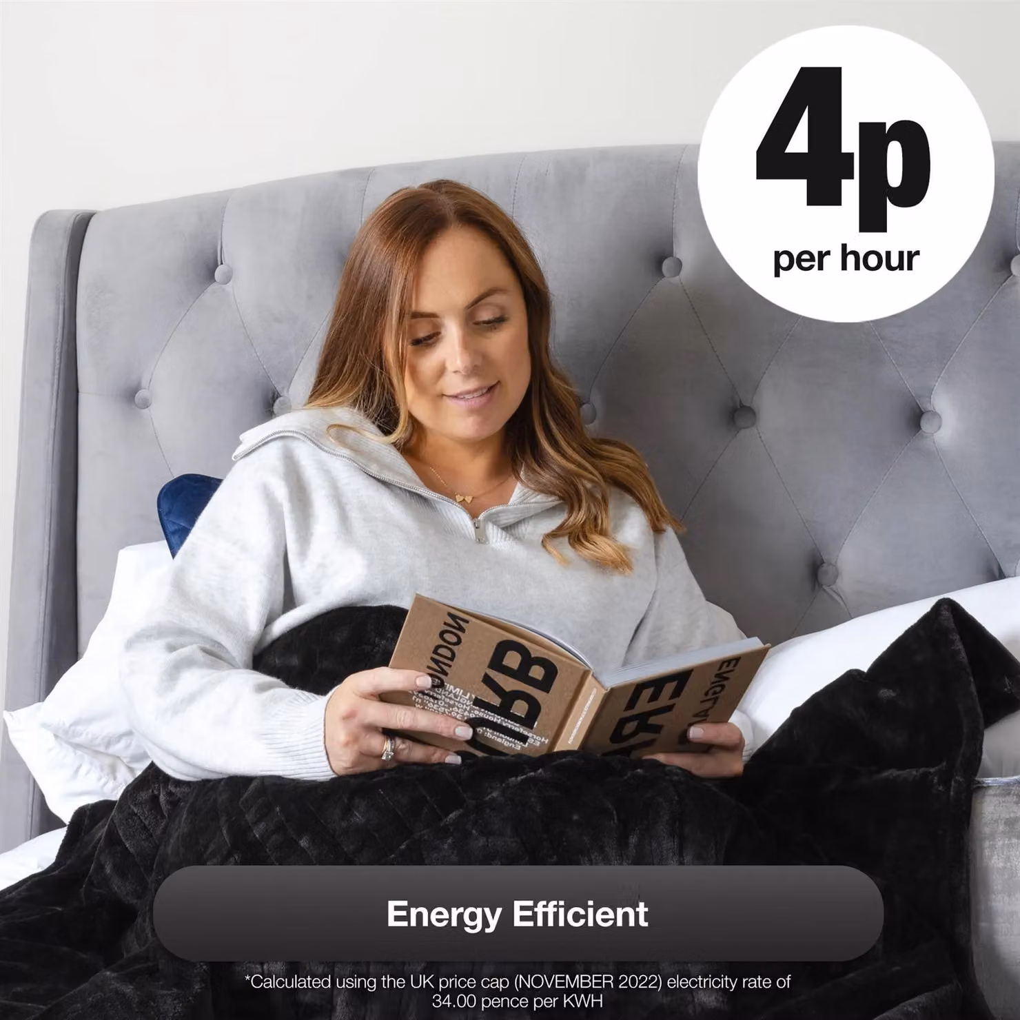 Dreamcatcher Deluxe Electric Heated Double Throw Blanket in Black with Fleece Finish and Timer – 4