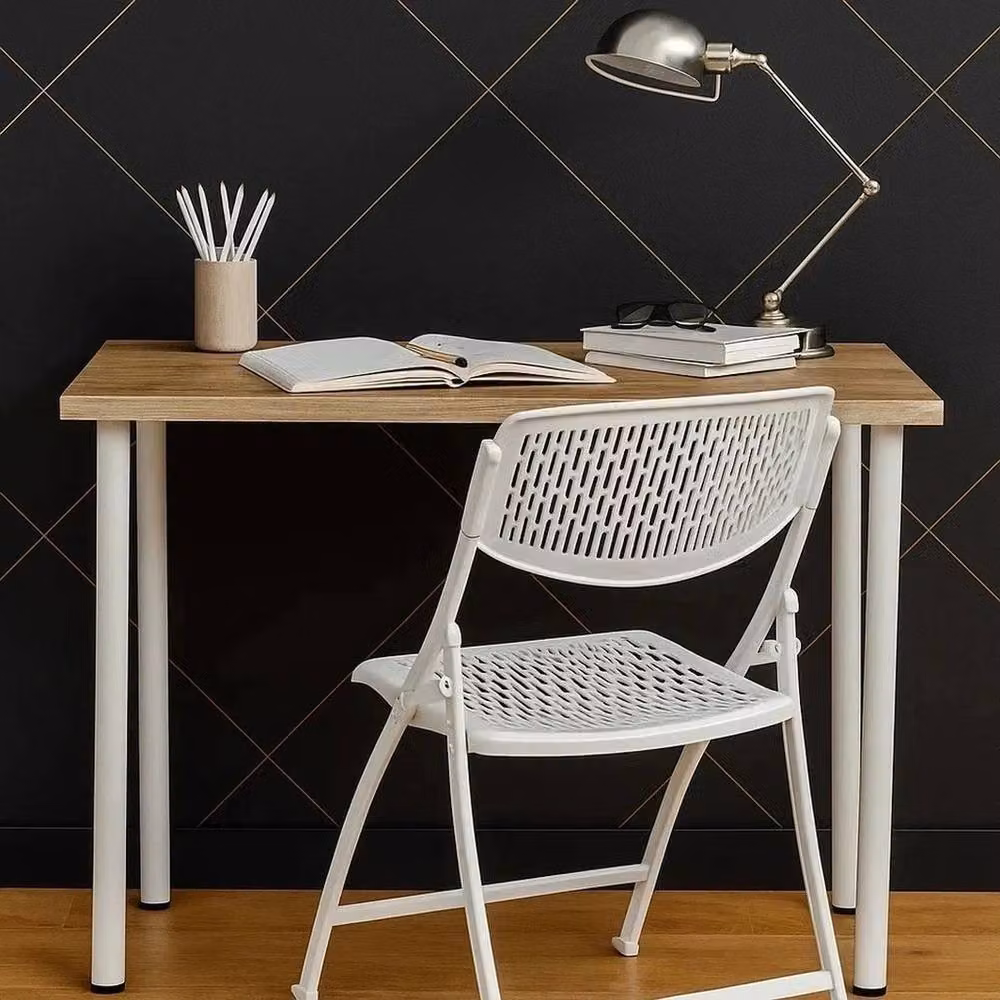 FLAVORA White Folding Plastic Chair – 4