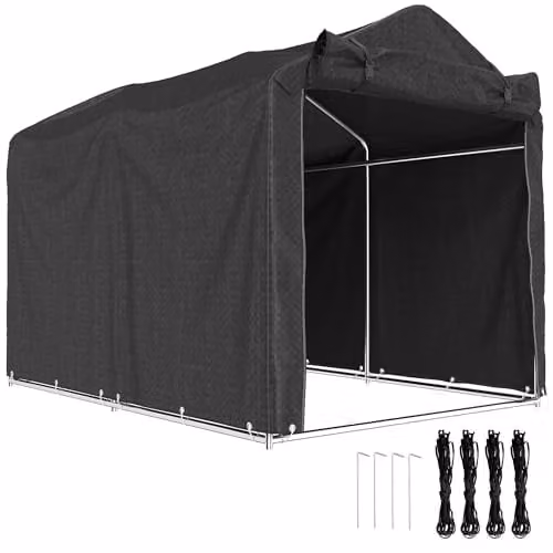 Outsunny Waterproof Black Garden Storage Bike Tent W/D/H: 220 x 157 x 165 cm