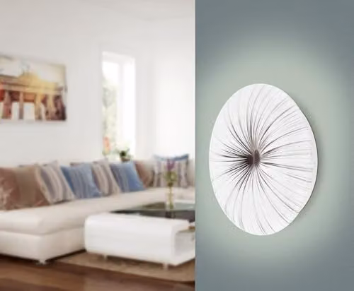 Eglo Nieves LED ceiling light in white and silver, Ø 41 cm – 2