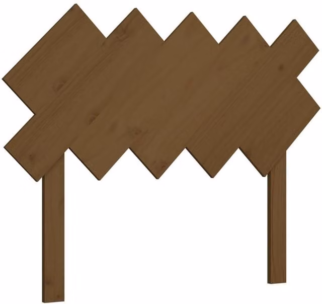 Berkfield Home Rustic Solid Pine Bed Headboard in Honey Brown, W: 104 cm, D: 3 cm, H: 80.5 cm – 1