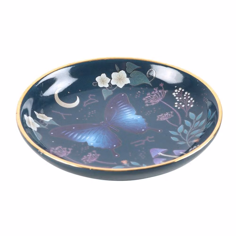 Something Different Midnight Moth Round Trinket Dish in Blue – 2