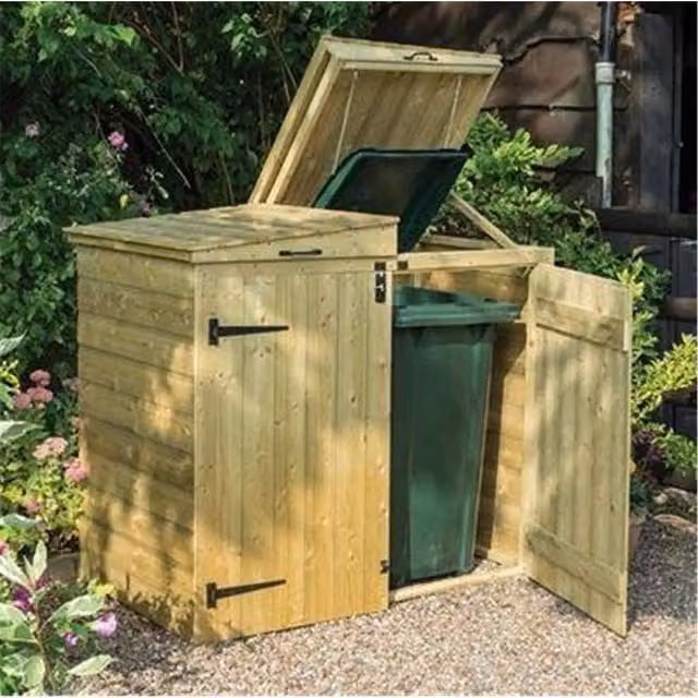 Cheshire Deluxe Apex Bin Store in Light Oak – 1