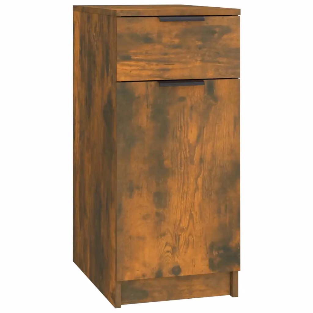 Berkfield Home Smoked Oak Desk Cabinet in Brown, W/D/H: 33.5 x 50 x 75 cm – 2