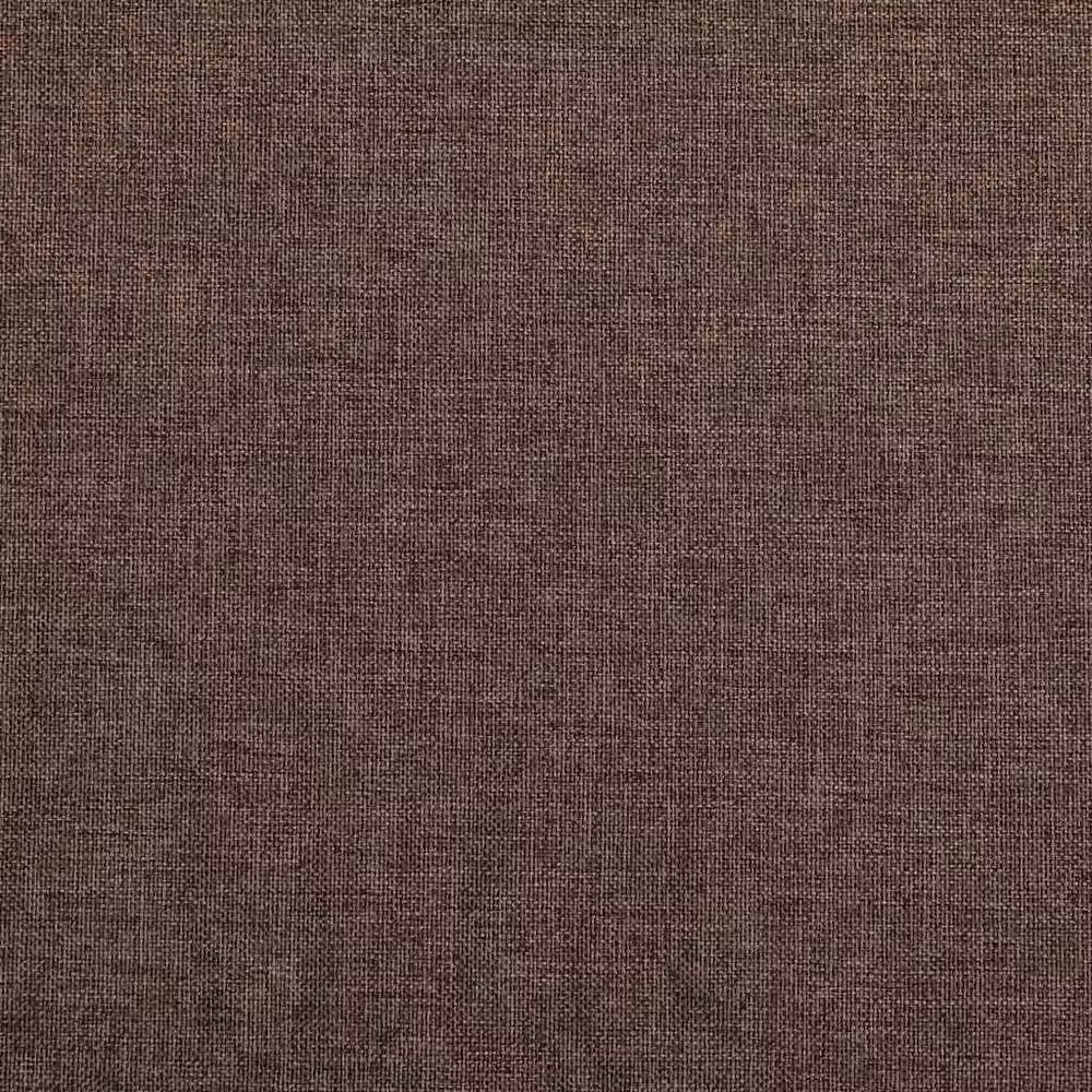 Berkfield Linen-Look Blackout Curtain with Hooks, Dark Brown, W: 290 cm, H: 245 cm – 3