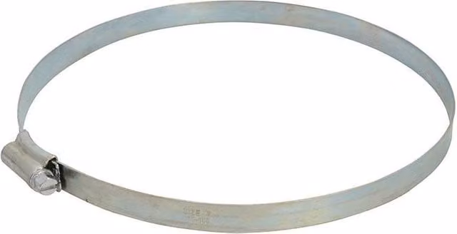 Faithfull 7 Pack Galvanised Steel Hose Clips in Silver, 135-165mm