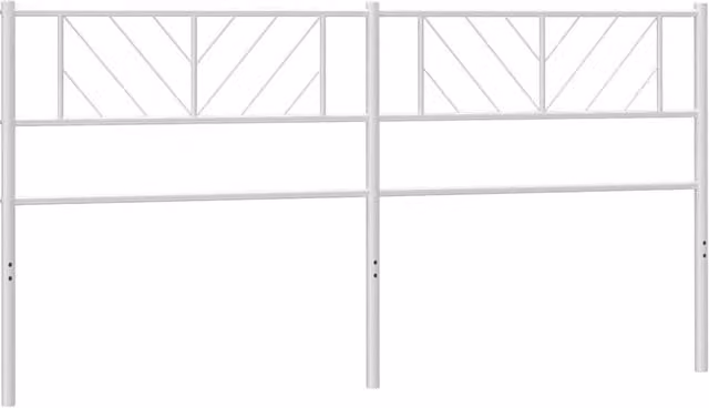 Berkfield Home Classic Metal Headboard in White, 193 cm