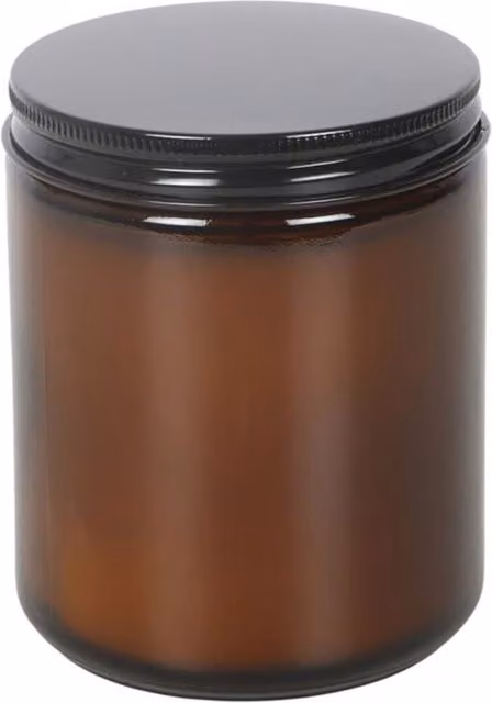 KDMK Green Witch White Sage Candle in Amber Glass, Green and Brown