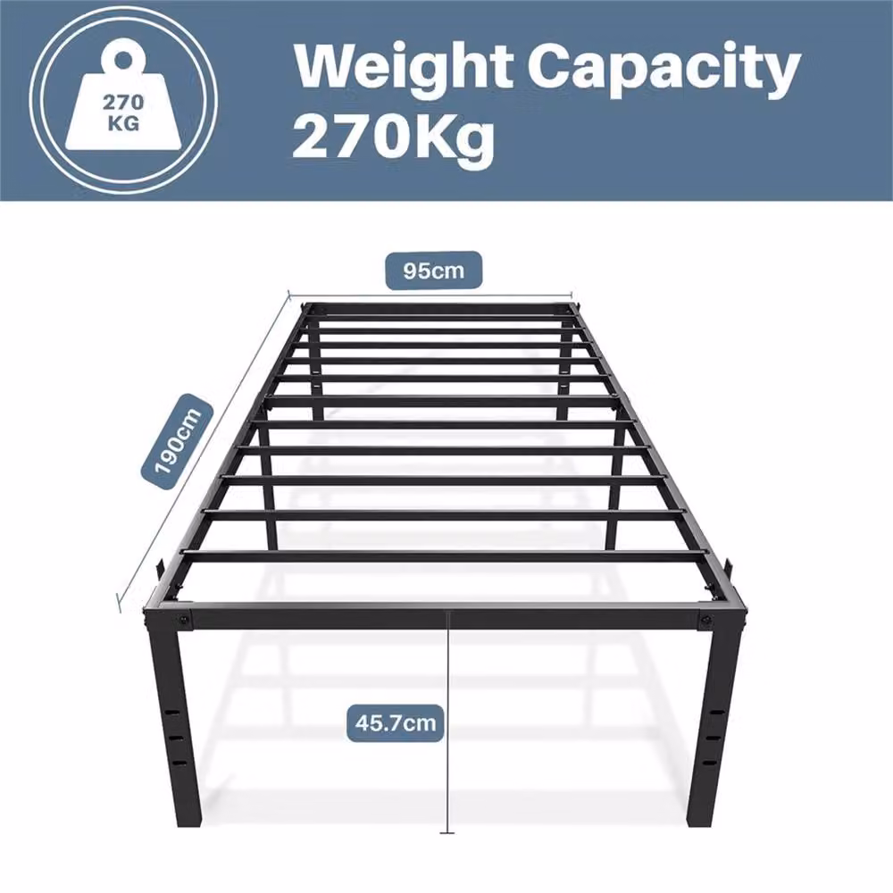 VOGREX Modern Twin Metal Bed Frame in Black – 2