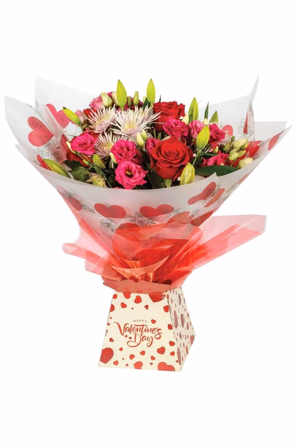 KDMD 30 Pack Red Heart Valentines Living Vases in Beige and Red Paper for Tabletop Floral Decor – 2