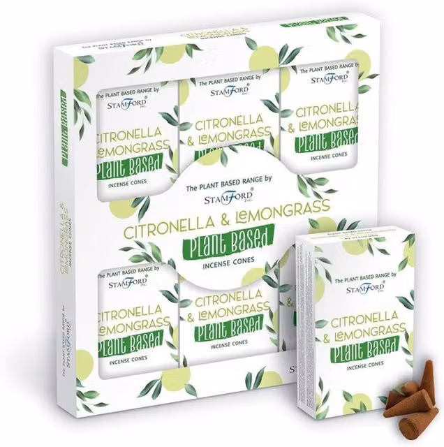 Stamford Plant Based Incense Cones Citronella and Lemongrass White