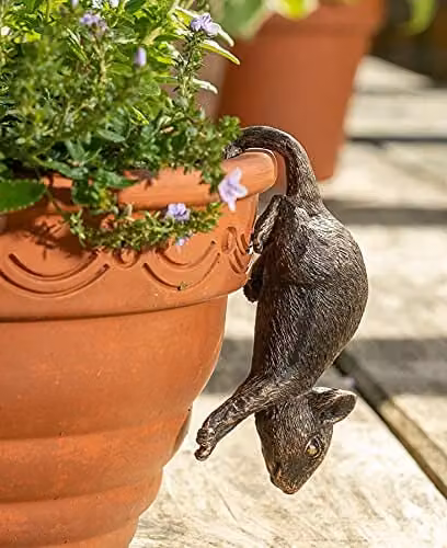 Jardinopia Antique Bronze Mouse Pot Buddy Hanging Plant Pot Hanger – 1