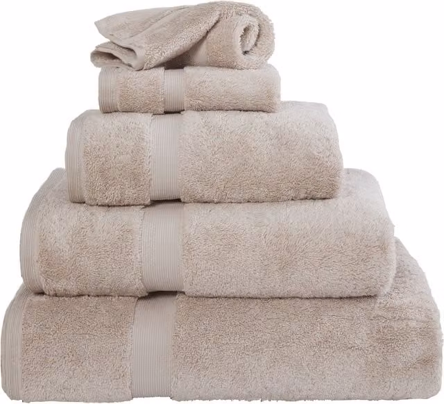 The Linen Consultancy TLC 5 Star Hotel Concept 750GSM BCI Cotton Terry Hand Towels, 4 Pack, Natural/Sand