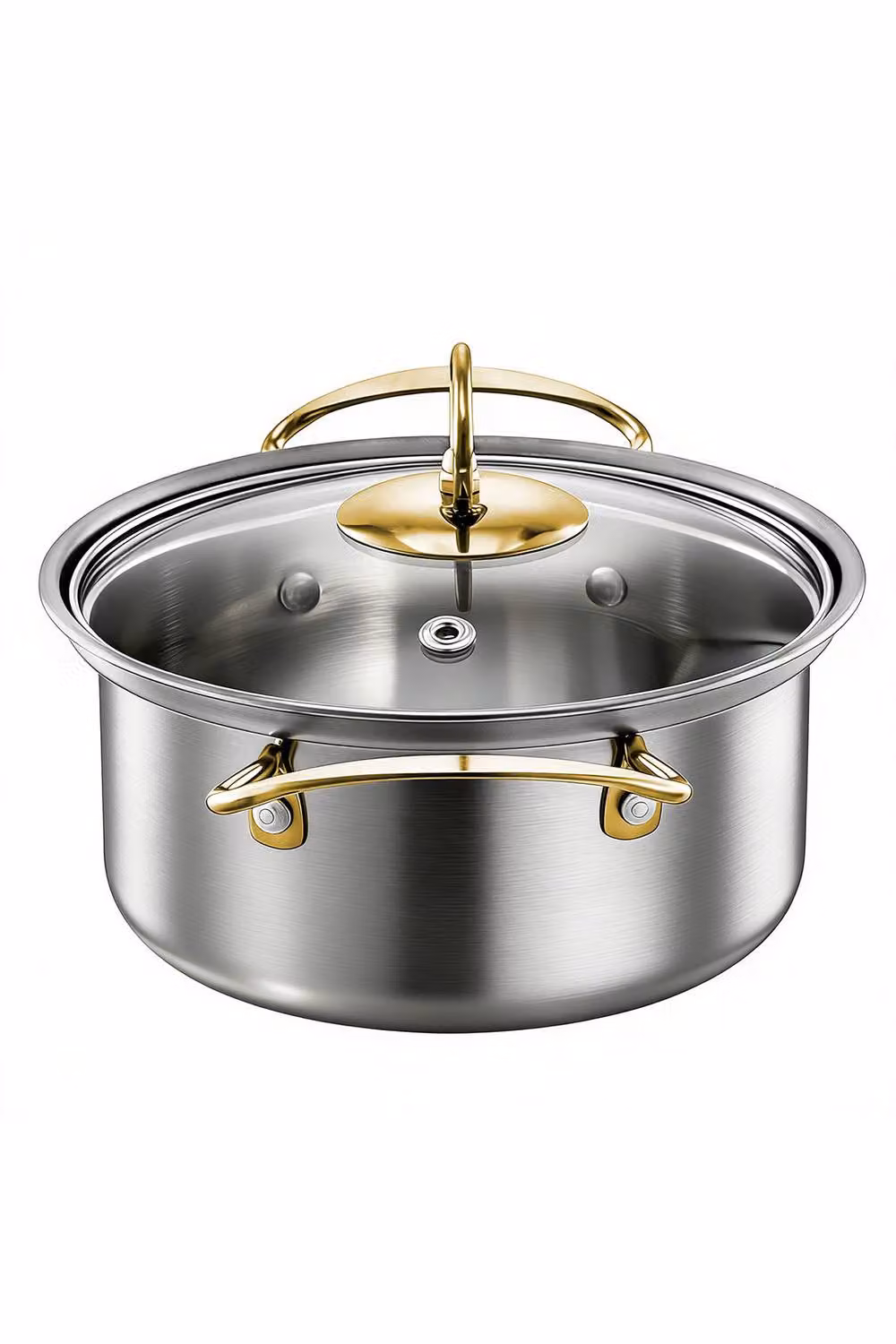Garden Sanctuary Stainless Steel Cookware Set with Glass Lids in Silver – 2