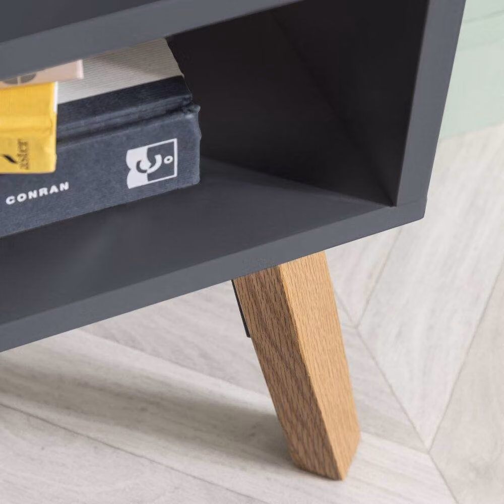 Nöa and Nani Otto Mid-Century Style Grey Pine Wood TV Unit – 3