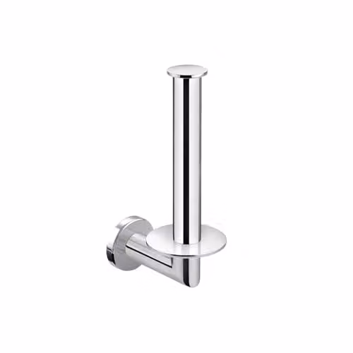 COSMIC Wall-Mounted Metal Toilet Roll Holder in Grey, W/D/H: 6 x 9 x 17 cm