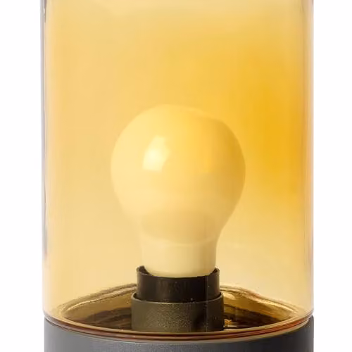 Netlighting Kila Dark Grey Beacon Pedestal Lamp with Amber Glass, Height: 40 cm, IP65 – 2