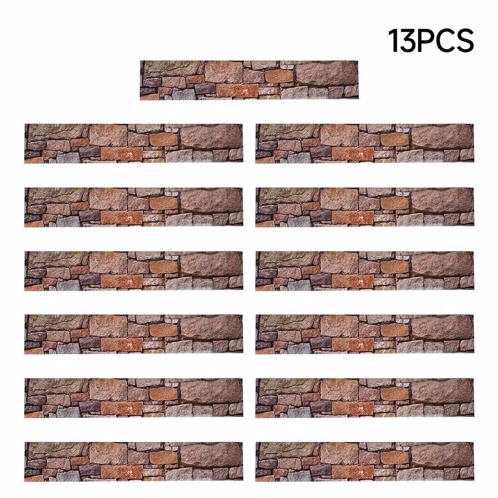 PAWNORA Type A 13-Piece Brown Rustic Staircase Step and Wall Stickers – 2