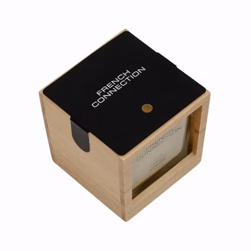 French Connection Scented Candle Collection Lemongrass and Ginger in Orange Ginger Reusable Wooden Holder 220g – 2