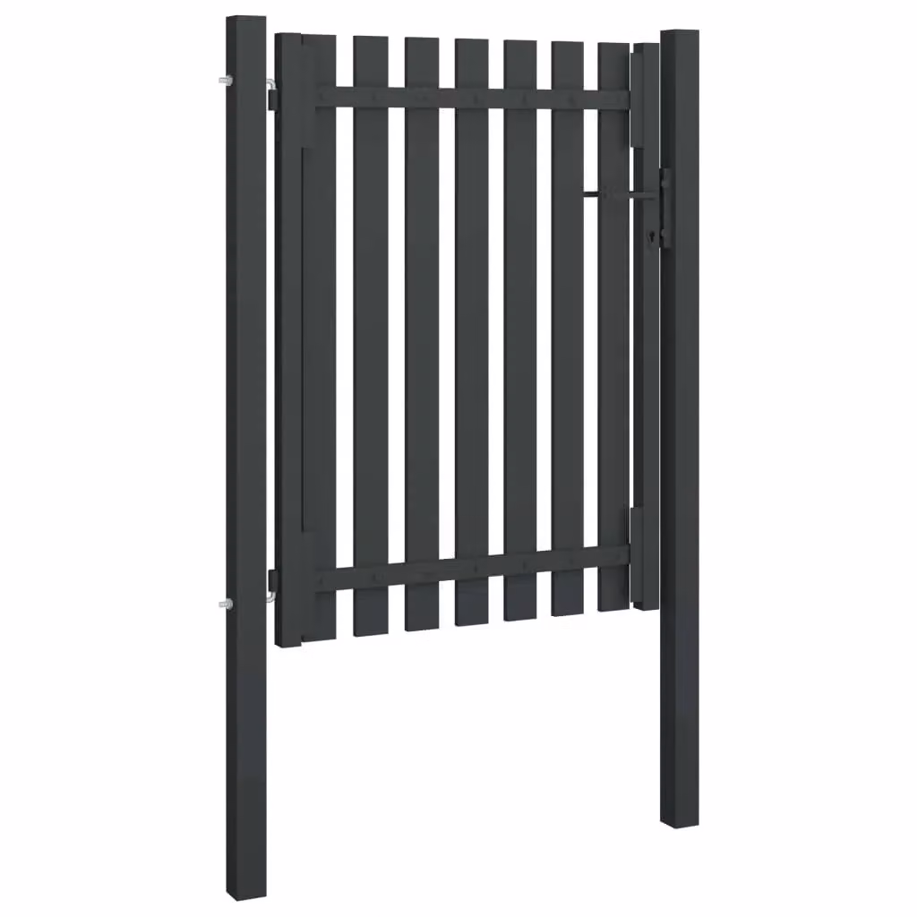Berkfield Home Anthracite Steel Garden Swing Gate, W: 1.0 m, H: 1.7 m – 2