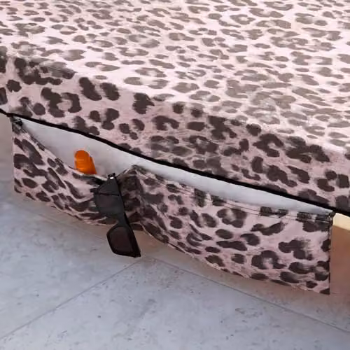 OHS Leopard Print Microfibre Beach Towel for Adults, Quick-Drying and Absorbent, Pink, W: 75 cm x L: 215 cm – 2