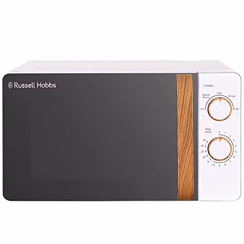 Russell Hobbs RHMM713 Scandi Manual Solo Microwave, White