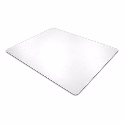Floortex Transparent Rectangular Chairmat for Hard Floors, W: 91.44 cm, L: 121.92 cm, H: 0.25 cm – 1