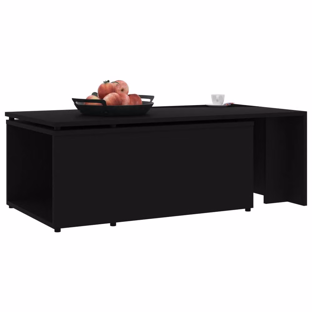 Berkfield Home Modern Black Rectangular Coffee Table with Lift Mechanism, W/D/H: 150 x 50 x 35 cm – 3