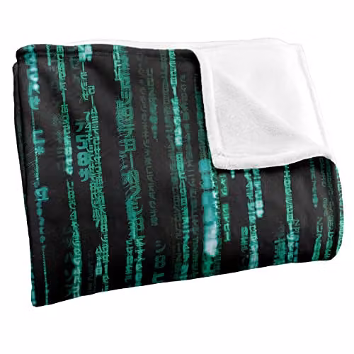 Warner Bros. The Matrix Matrix Code Silky Touch Super Soft Fleece Throw Blanket, Multicolour, W: 91 cm, D: 147 cm – 2