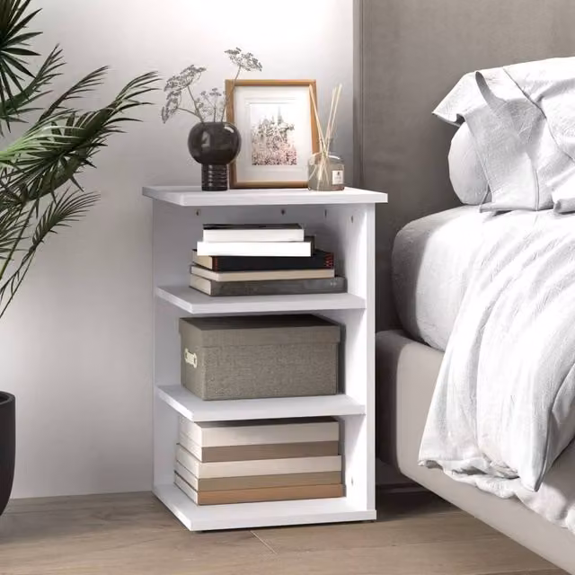 Berkfield Home White Wall Mounted Side Cabinet W/D/H: 35 x 35 x 55 cm