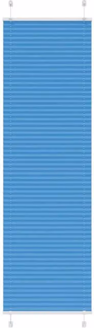 Berkfield Home Single Pleat Blue Polyester Semi-Transparent Corded Blind, W: 55 cm, H: 200 cm